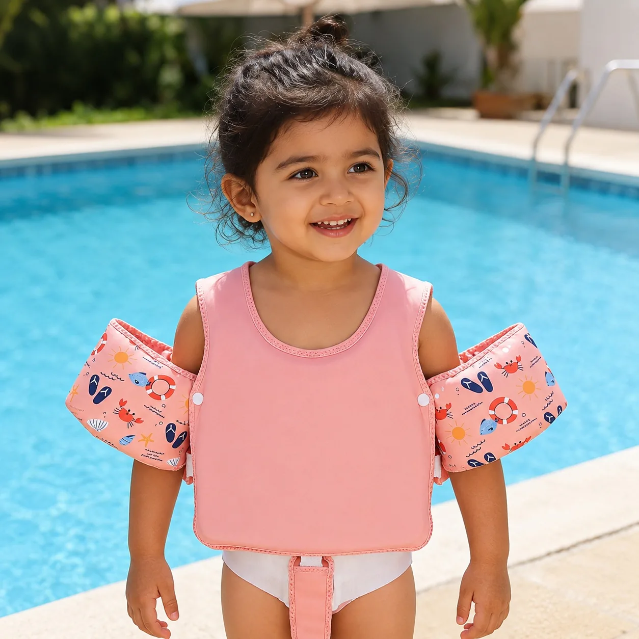 HV297 3-in-1 removable kids swim vest with arm floats