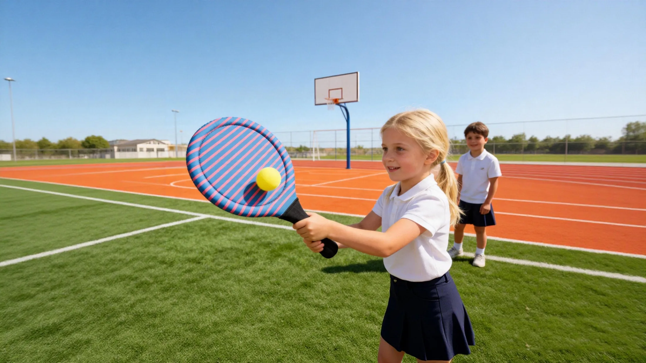 Basic style neoprene beach racket set in outdoor play