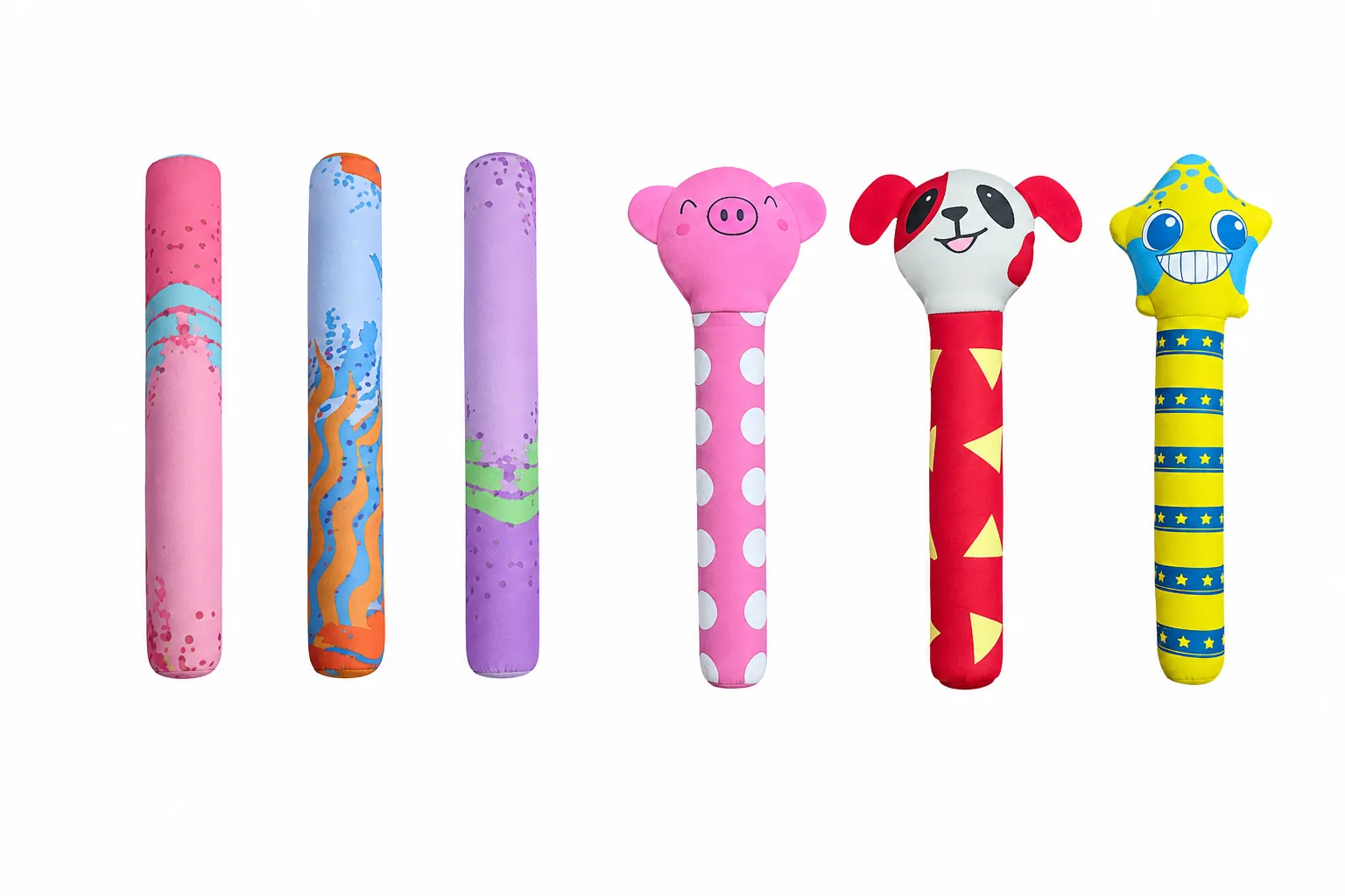Neoprene diving sticks and character diving stick toys