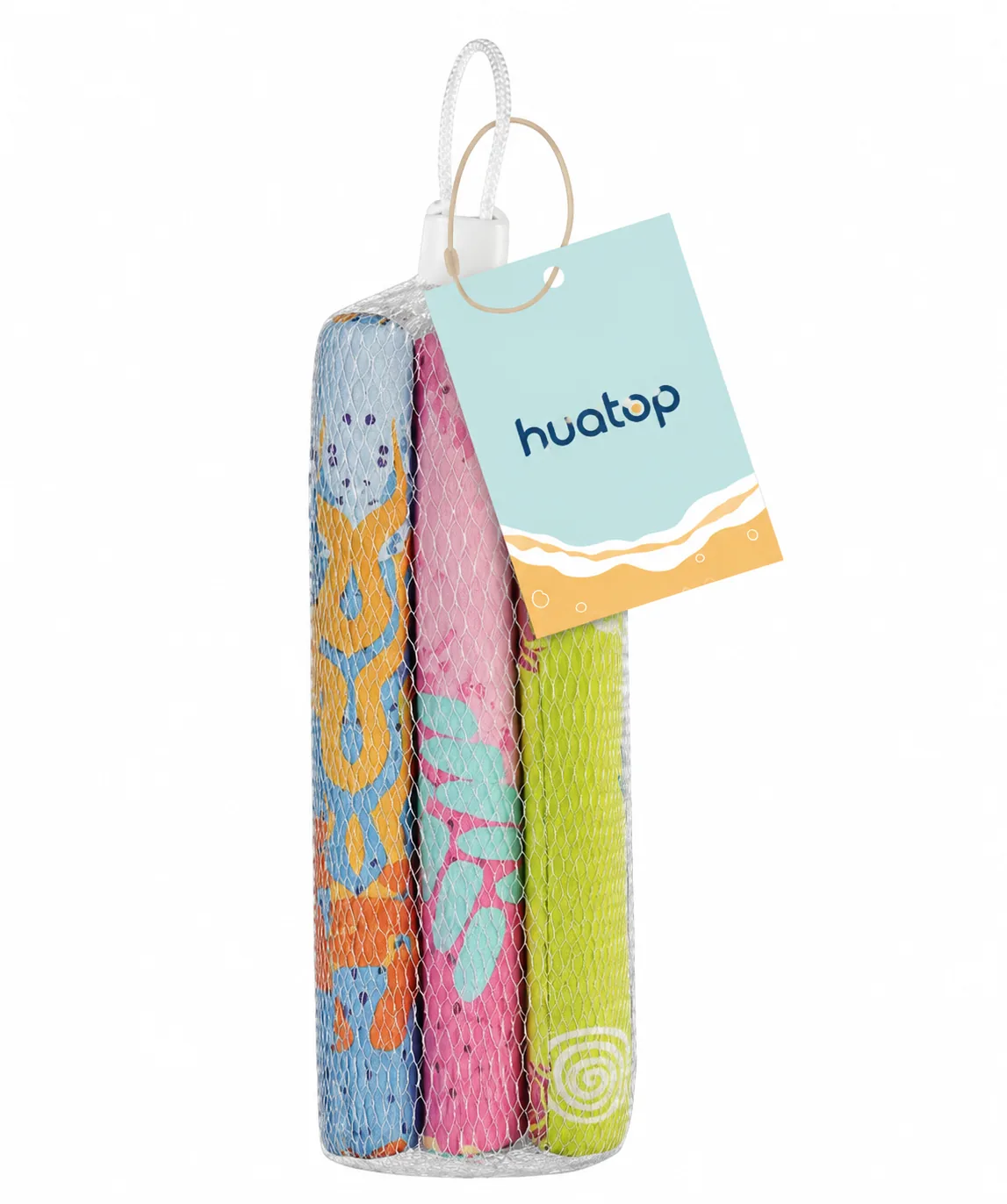 PP mesh pouch with hang tag