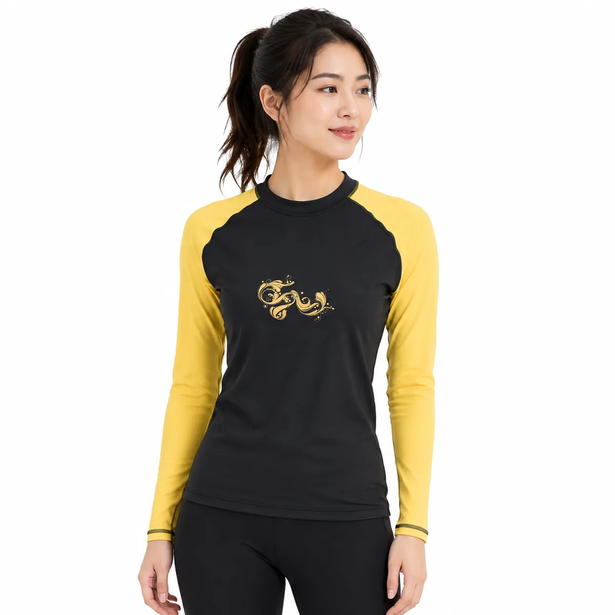 Women long sleeve rash guard product