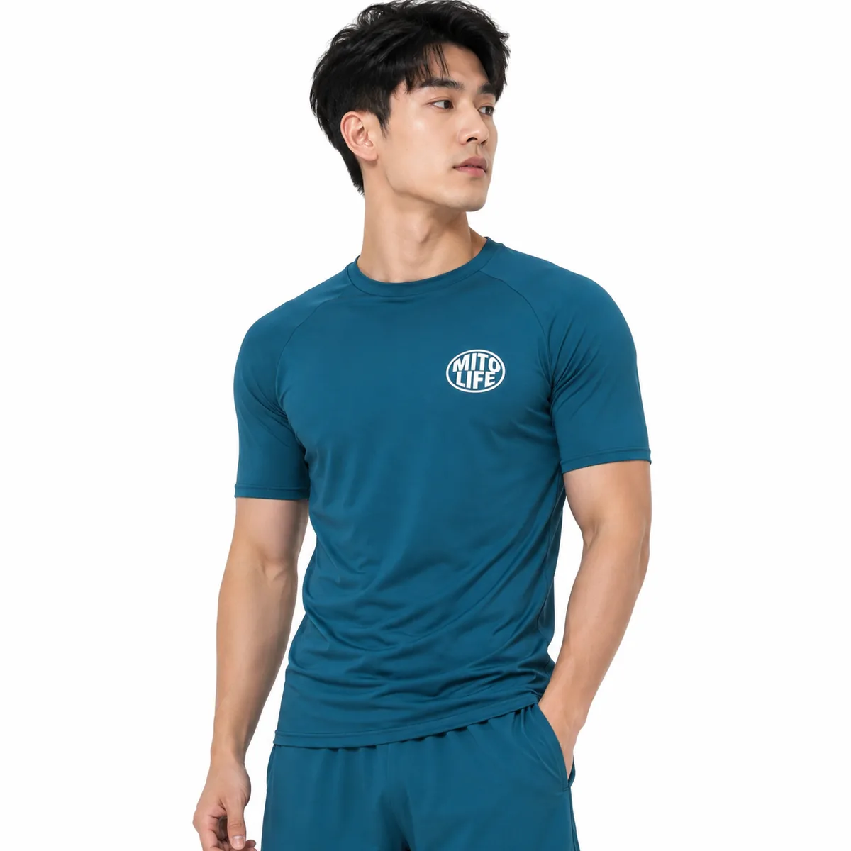 Men short sleeve rash guard product