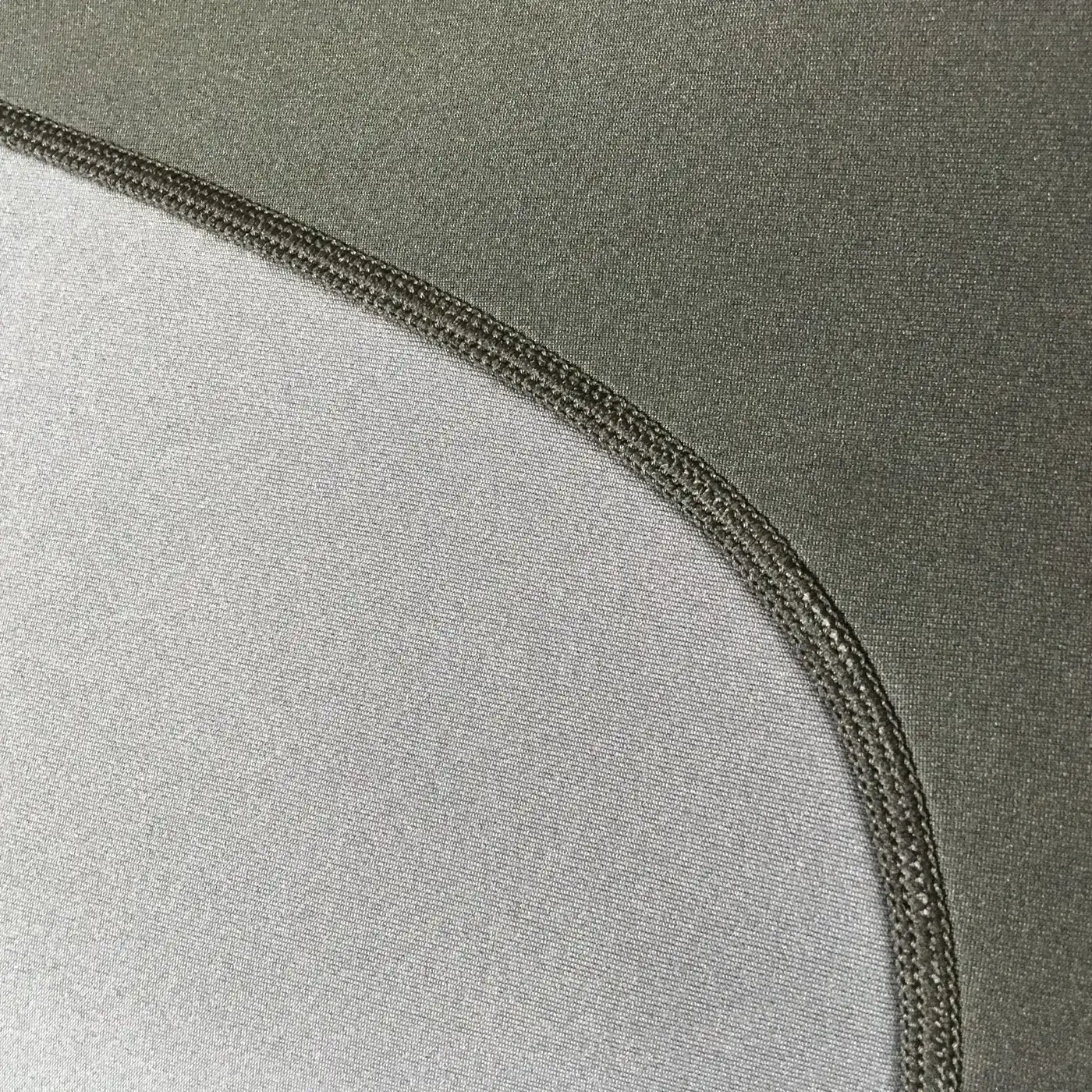 Four-needle six-thread stitching detail