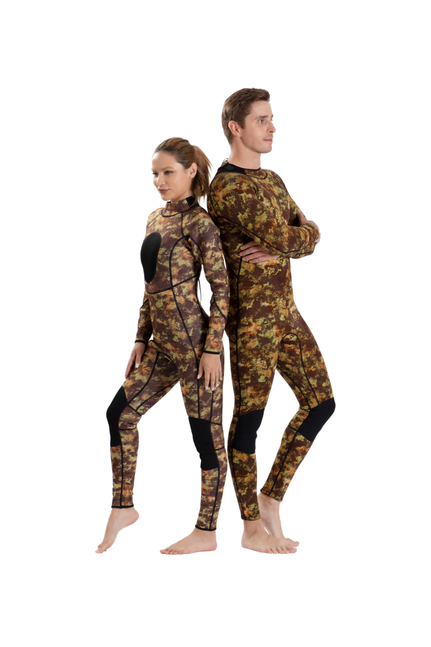 Custom camo full neoprene wetsuits for men and women