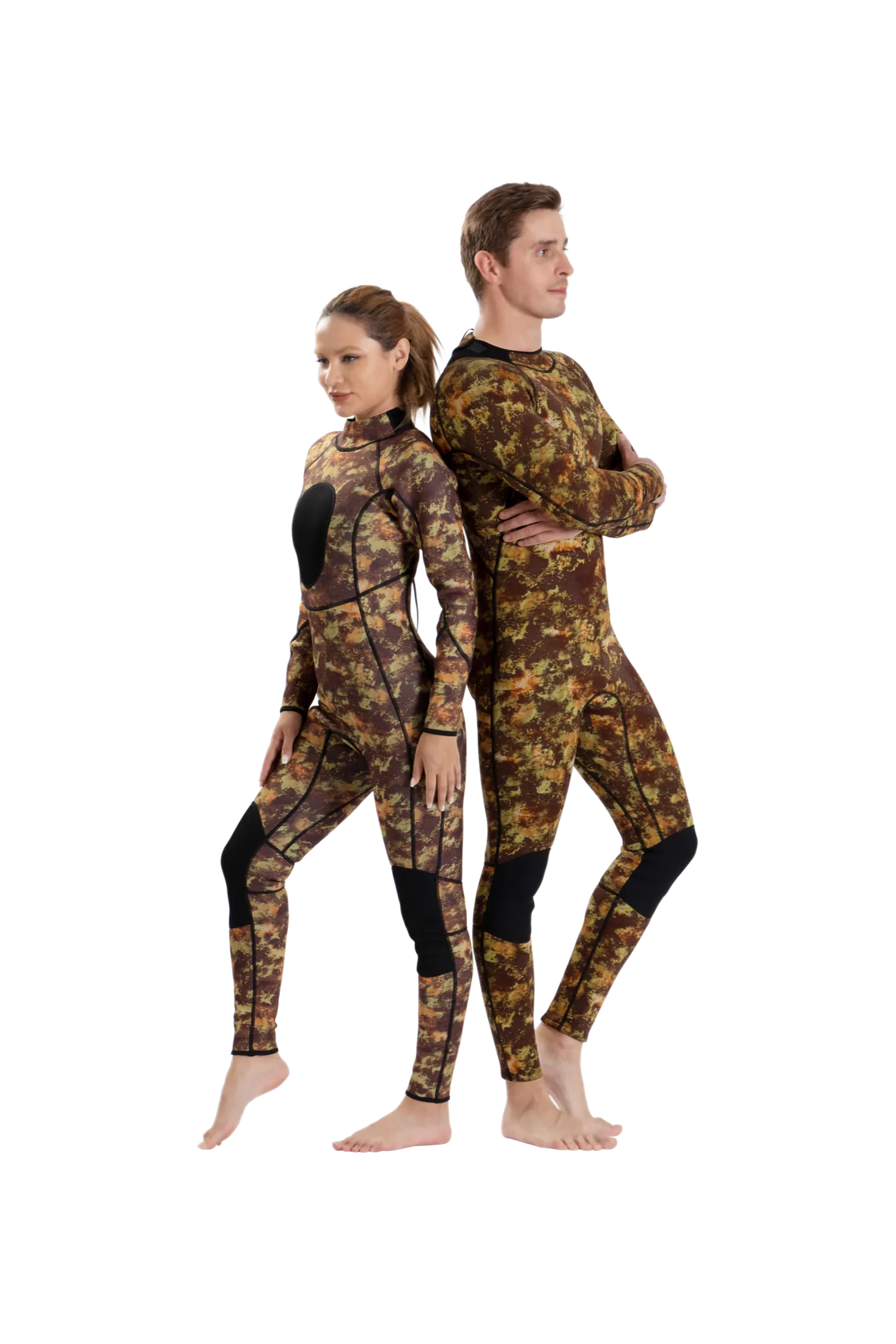 Custom camo full neoprene wetsuits for men and women